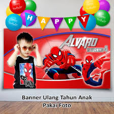 Download now ide dekorasi ulang tahun anak sederhana hemat uprint id. Jual Spanduk Banner Backdrop Ulang Tahun Anak Spiderman Kota Magelang Tazkia Sticker Tokopedia