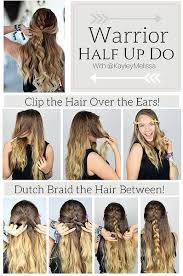 There are actually several ways of doing this that involve using a clean tube sock spending 30 minutes on your hair just to have it fall flat due to a rainstorm or wind gust isn't a good way to start the day. Summer Hairstyles 101 Pinterest Braids That Will Save Your Bad Hair Day Warrior Half Updo Warrior Braid Braided Half Updo Hair Styles