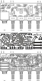 The complete bass treble circuit diagram is shown in the image below. Layout Pcb Tone Control Apex Apex Tone Preamp Layout Pcb Tone Control Apex Audio Amplifier Subwoofer Amplifier Hifi Amplifier