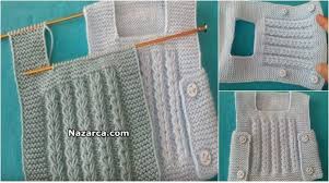 Yeni Dogan Bebeklere Yandan Dugmeli Kolay Suveter Nazarca Com Baby Knitting Patterns Yeni Dogan Bebekler Bebek
