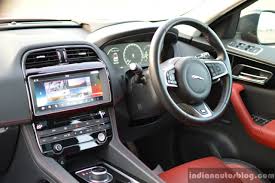 Ebony leather and suedecloth sport seats with ebony interior. Jaguar F Pace R Sport Review