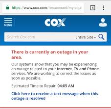 The outages started at around 6 a.m. X On Twitter Another Night Of Quality Cox Internet My Winter Power Bill Is Less Than What I Pay For This Shit And I Haven T Had A Power Outage In Years Meanwhile