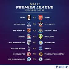 Here Are The Fixtures You Can Expect In The First Matchday Of The 2020 21 Premier League Season Premier League United Liverpool League