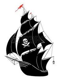 A Silhouette Of A Old Sail Pirate Ship Vector Illustration Ship Vector Ship Drawing Pirate Art