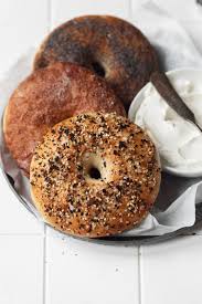 Flour your fingers, and then stretch. Homemade Bagels Step By Step Broma Bakery