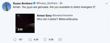 Sources at marvel studios and disney tell ew they. This M Sian Parody Of The Avengers Trailer Is So Epic It Caught The Directors Attention
