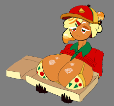 Rule 34 - Blonde Hair Bra Cookie Run Dracoarcto Emotionless Exposed Breasts  Huge Breasts Pizza Cookie Pizza Delivery Tan Skin | 8940311