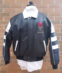 1996 Olympic Games Leather Jacket American Toons Size Large Americantoonsbyexcelled Usa Leather Jacket Jackets Varsity Jacket