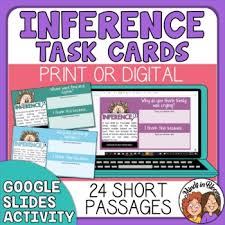 Complete the summary by choosing the three answer choices that contain the most imporant ideas in the passage. Making Inferences Task Cards Google Digital Inferencing Reading Activity