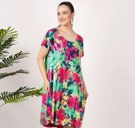 Women's Viscose Midi Dress for Summer Online Wholeale Pack - 1 pc Random