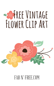 Free Vintage Flower Clip Art A Preview Fab N Free Flower Clipart Clip Art Free Clip Art