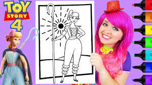 Little bo peep toy story coloring page. Coloring Toy Story 4 Bo Peep Disney Pixar Coloring Page Prismacolor Markers Kimmi The Clown Youtube
