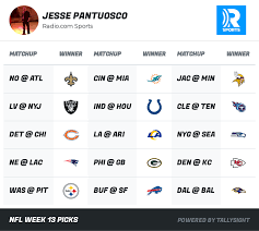 Hall of fame weekend preseason week 1 preseason week 2 preseason week 3 preseason week 4 week 1 week 2 week 3 week 4 week 5 week 6 week 7 week 8 week. Radio Com Sports Nfl Week 13 Expert Picks