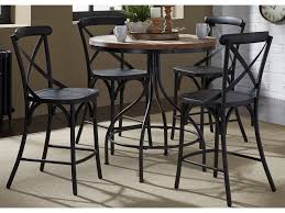 And less time searching for a dining table and chairs means more time for sharing good food and laughter with family and friends. Liberty Furniture Vintage Dining Series 5 Piece Gathering Table And X Back Counter Chair Set Royal Furniture Pub Table And Stool Sets