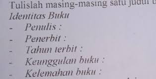 Penjelasan resensi buku nonfiksi setelah melihat contoh resensi buku non fiksi tentang creative director, ada beberapa unsur penting yang wajib ada di dalam resensi buku, yang akan dijelaskan sebagai berikut. Tulislah Masing Masing 1 Judul Buku Fiksi Dan Non Fiksi Serta Yang Ditulis Buku Tersebut Brainly Co Id