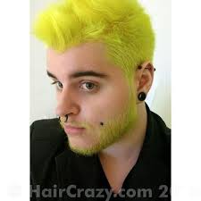 Black And Yellow Hair Male Electroaddict Directions Fluorescent Glow Pravana Neon Yellow Men Hair Color Hair Inspo Color Multi Colored Hair