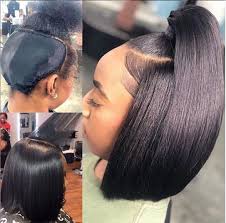 Wigs For Black Women Black Black Short Haircuts 2018 Wigsblonde In 2020 Quick Weave Hairstyles Weave Ponytail Hairstyles Weave Hairstyles