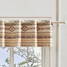 Iryuee custom smoky blue gray,tan brown chevron pattern shower curtain 48x72 inches. San Carlos Tan Grommet Top Window Valance Beige Chevron Geometric Stri Diamond Home