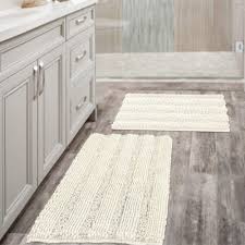Check spelling or type a new query. Amazon Com Set Of 2 Super Thick Soft Striped Shaggy Chenille Bath Mats Machine Washable Bath Rugs Set For Bathroom Dry Fast Water Absorbent Bath Mats Cream Pack 2 20 X 32 17 X 24