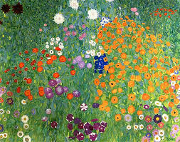 Gustav Klimt Farm Garden 1905-6 (detail) Prints on Canvas - 4x5 size