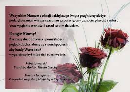 Dzień matki jest okazją do przypomnienia jak wiele kobiet pełni służbę w szeregach naszej formacji umiejętnie godząc życie zawodowe z życiem rodzinnym i rolą mamy. Zyczenia Z Okazji Dnia Mamy Ckinfo Pl