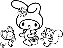 641 x 838 gif 15 кб. Kuromi My Melody Sanrio Coloring Pages Novocom Top
