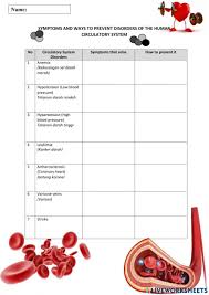 Image result for Cardiovascular Worksheets