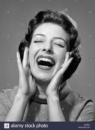 Woman smiling laughing 1960s hi-res stock photography and images
