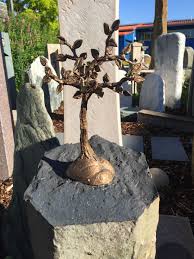 Lebensbaum Auf Findling Brunnencenter Allgau Findling Gartenkunst Garten