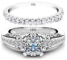 Andreangel Wedding Sets Rings Engagement Bridal Marriage Promise Proposal Women White Gold 18k Car Wedding Ring Sets Bridesmaid Jewelry Sets Bridesmaid Jewelry