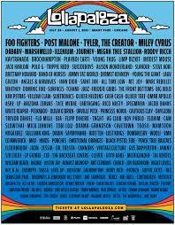Grant park, chicago, il, us. Lollapalooza 2021 Lineup Foo Fighters Post Malone Miley Cyrus Among Headliners Chicago Sun Times