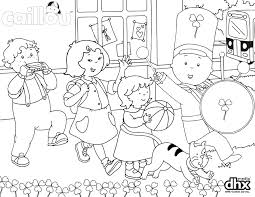 Celebrate With Your Little One And This Caillou Parade Coloring Page Http Bit Ly 1bpjuds Caillou Coloring Pages Color
