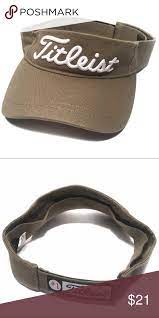 Titleist Golf Sun Visor Hat Tan White Adjustable Visor Hats Sun Visor Hat Golf Visor