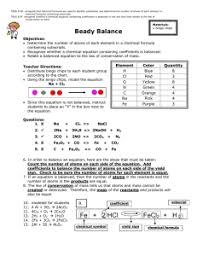 Remember you cannot add subscripts of place coefficients in the middle of a chemical formula. Balancing Act Key