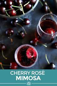 Cherry Rose Mimosa Recipe Tart Cherry Juice Cherry Tart Simple Syrup