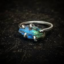 Raw Labradorite Labradorite Jewelry Rings Raw Stone Ring Labradorite Jewelry