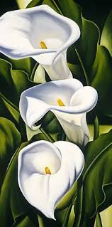 Catherine Abel 1966 Art Deco Painter Lily Painting Art Flower Painting