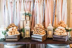 Lacey Jim S Rustic Missouri Wedding Wedding Donuts Donut Dessert Table Grooms Cake Tables