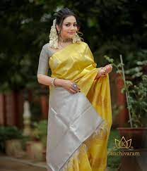 Arya Babu On Instagram Gorgeous Rimitomy Effortlessly Flaunting A Beautiful Borderless Kanchipuram Silk Saree From Our Kanch Saree Look Saree Designs Saree