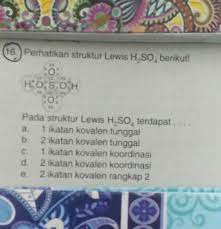 Rumus struktur dari suatu senyawa kimia adalah representasi grafis dari struktur molekul, yang menunjukkan bagaimana atom tersusun. Perhatikan Gambar Struktur Lewis Senyawa H2so4