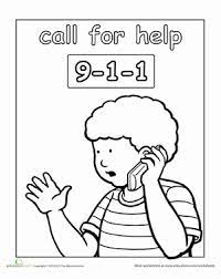 Print this color page back to the color pages. Calling 911 Worksheet Education Com Learning Worksheets Stranger Danger Preschool Business For Kids