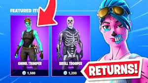 Fortnite skull how to add vbucks to fortnite on pc trooper ghoul trooper wallpaper. Ghoul Trooper Returns To Fortnite Store New Skins Youtube