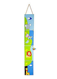 Amazon Com Safari Animal Eight Growth Chart For Girls And