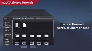 Word has a feature named manage document which can be used to recover unsaved files. Macos Mojave Tutorials Recover Unsaved Word Document On Mac