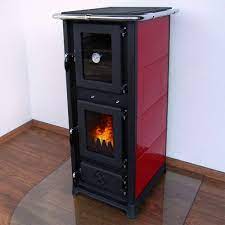 kamin mit backofen tiberia 12kw kaminofen kuchenofen specksteinofen