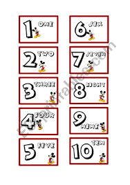 mickey mouse numbers esl worksheet by shey lima