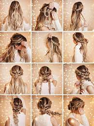 Batch Chignon Boheme Avec Tresses Epi De Ble Cheveux Longs Ondules Couleur Blond Miel Coiffure Hair Styles Formal Hairstyles For Long Hair Formal Hairstyles