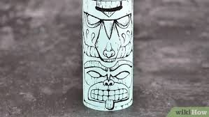 The tiki totem poles have been treated to handle the elements. How To Make A Totem Pole 11 Steps With Pictures Wikihow