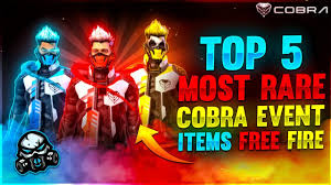 Garena free fire is available now over on the app store and google play. Youtube Video Statistics For Top 5 Most Rare Cobra Event Items Garena Free Fire Noxinfluencer