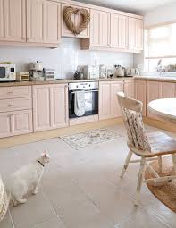 You also mix your own chalk paint, using paint, plaster of paris, & water. My Hand Painted Pink Kitchen Cabinet Makeover Dainty Dress Diaries